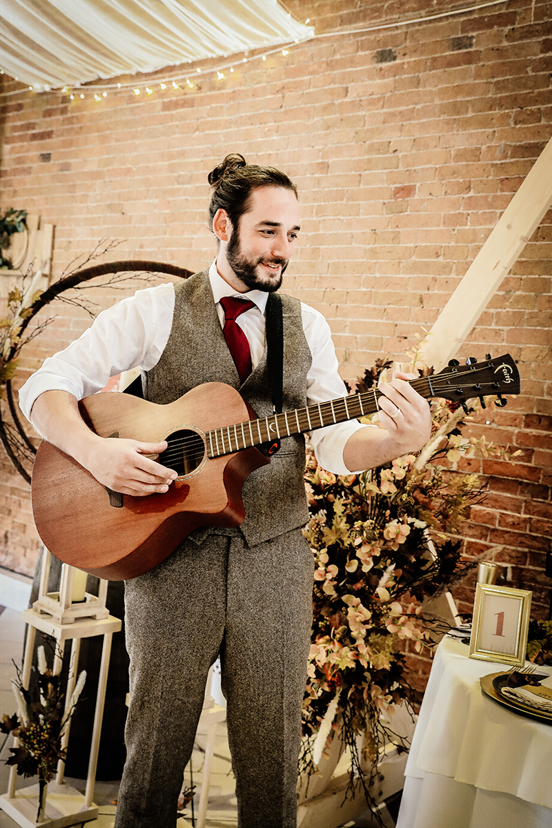 Groom Relaxed Wedding Boho Vibes Tweed Suit Wedding Photographer North Lincolnshire