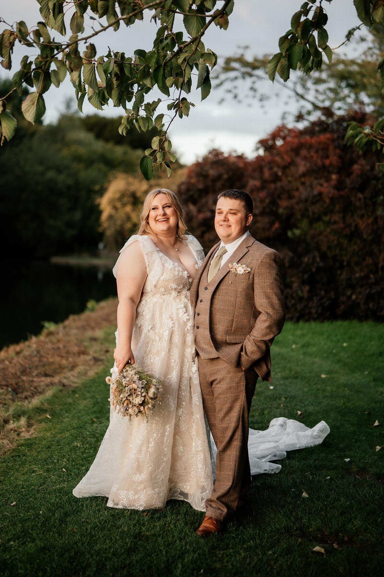 Elsham Hall Wedding Photographer - Golden Hour - North Lincolnshire Wedding Photographer - Couple Portraits Wedding Day