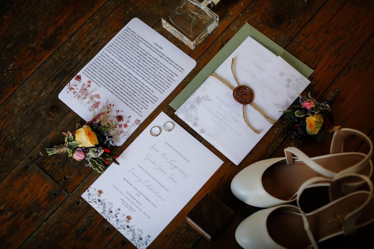 Rustic Wedding Invites - Floral Invitations - Boho Wedding Invitations - Wedding Invitations North Lincolnshire