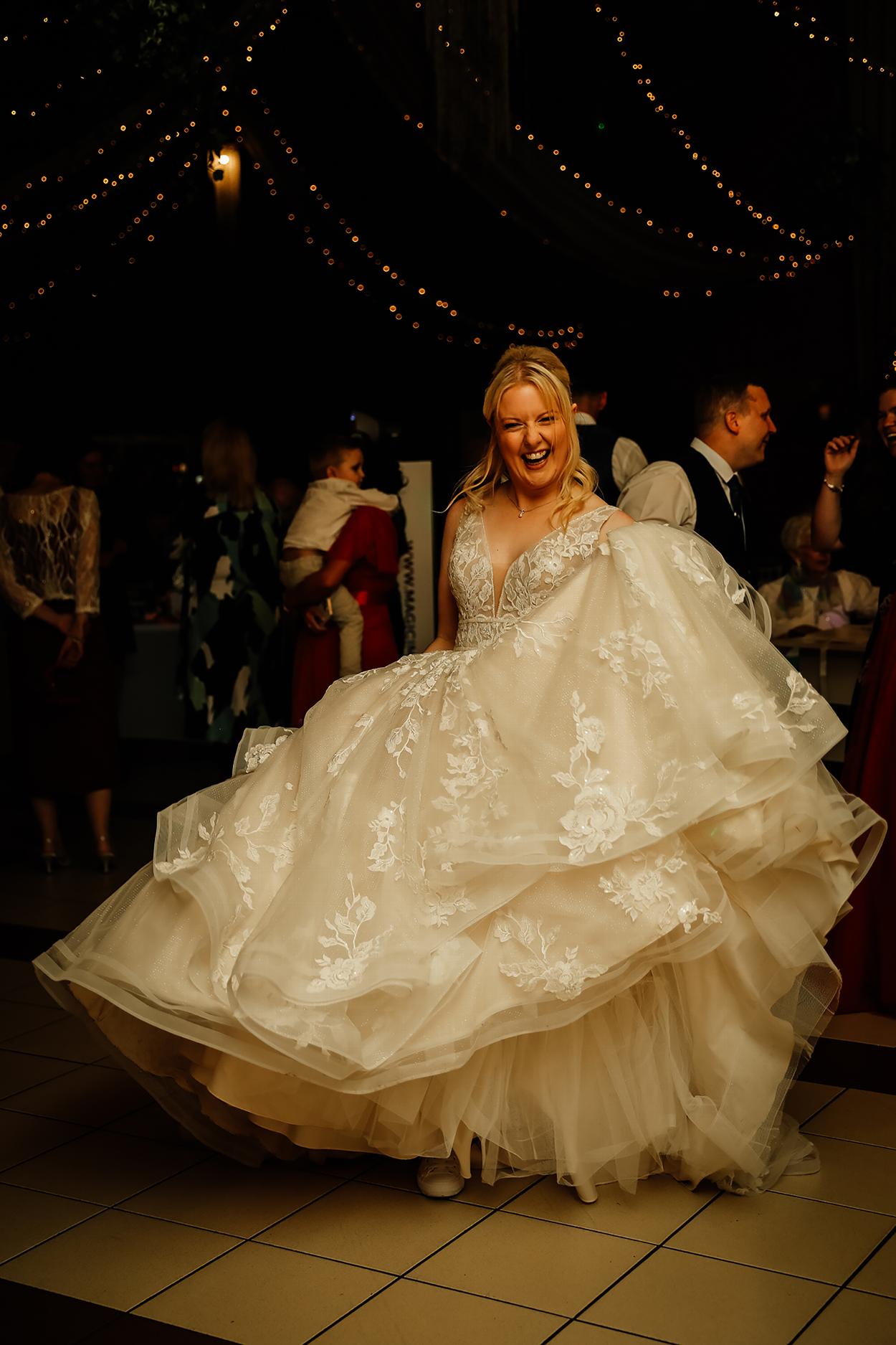 Bride Dancing - Elsham Hall Wedding Photography - Brigg Wedding Photographer - North Lincolnshire Weddings