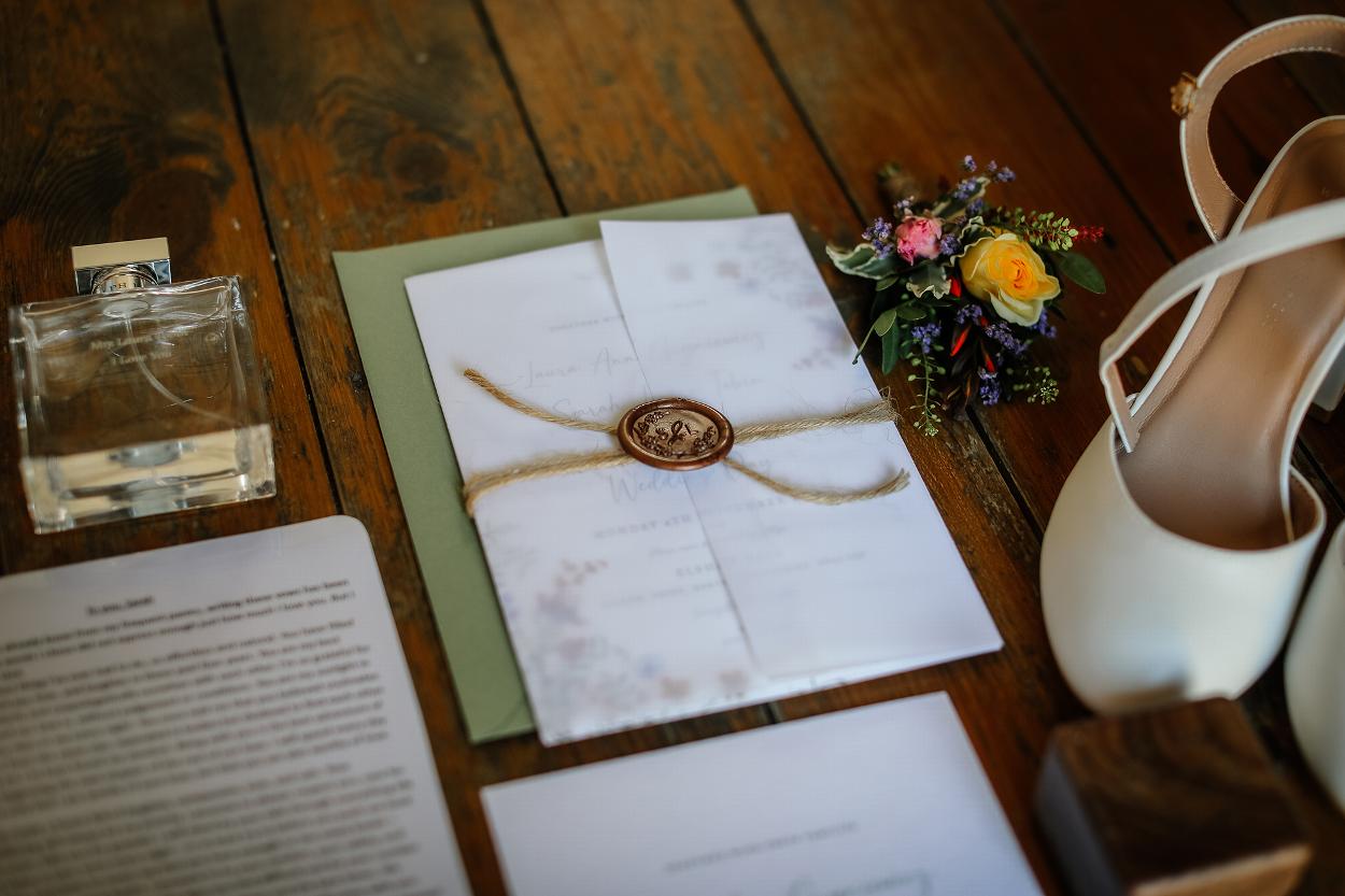 Rustic Wedding Stationery, Wildflower Wedding Invites, Save the Date, Floral Wedding Stationery, Boho Wedding Stationery, Elsham Hall Wedding Photographer, Wax Seal, North Lincolnshire Wedding Stationery