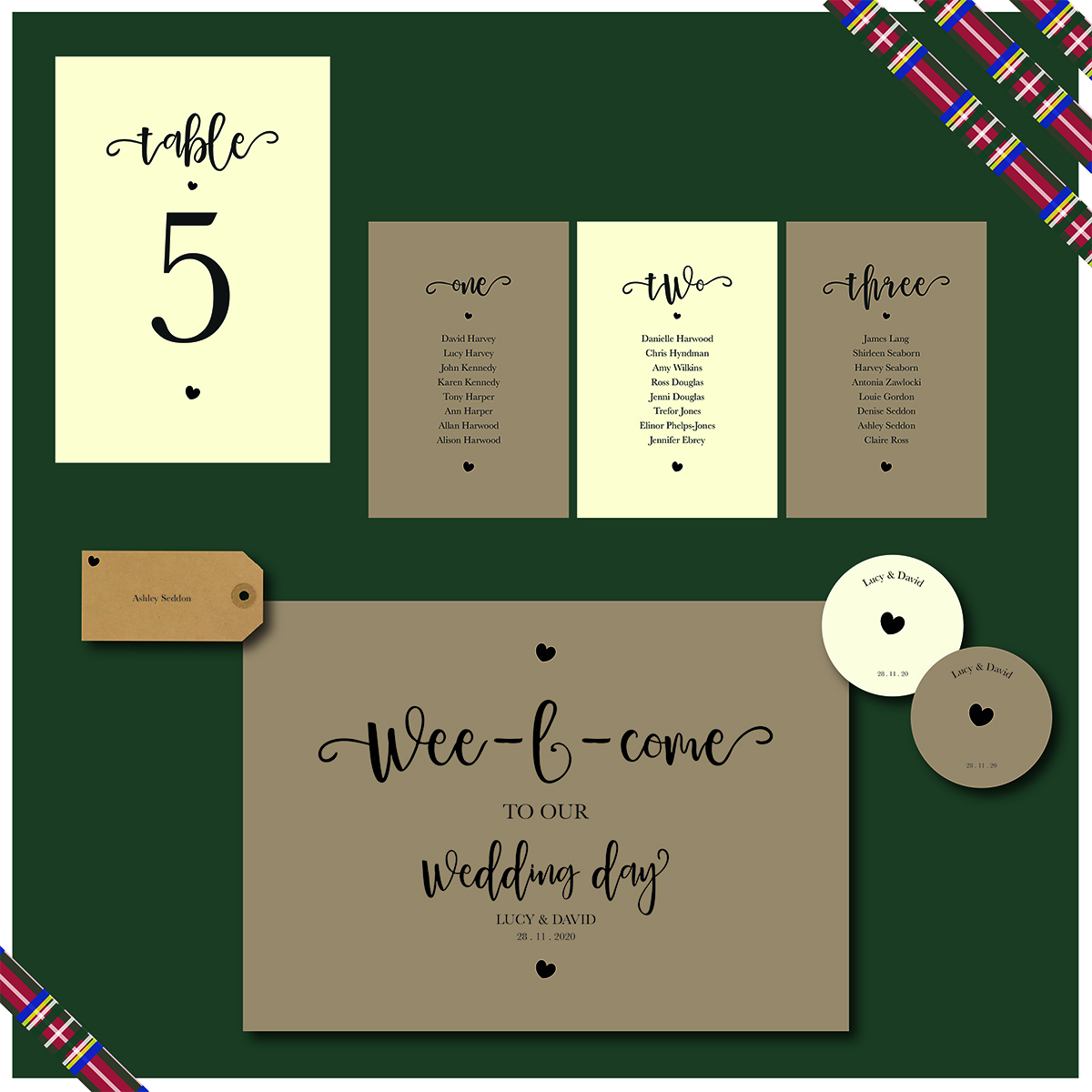 Tartan Wedding Stationery | Scottish Theme Wedding Invitations - Scottish Wedding Stationery | The Jasmine Cottage Studio gallery image 2